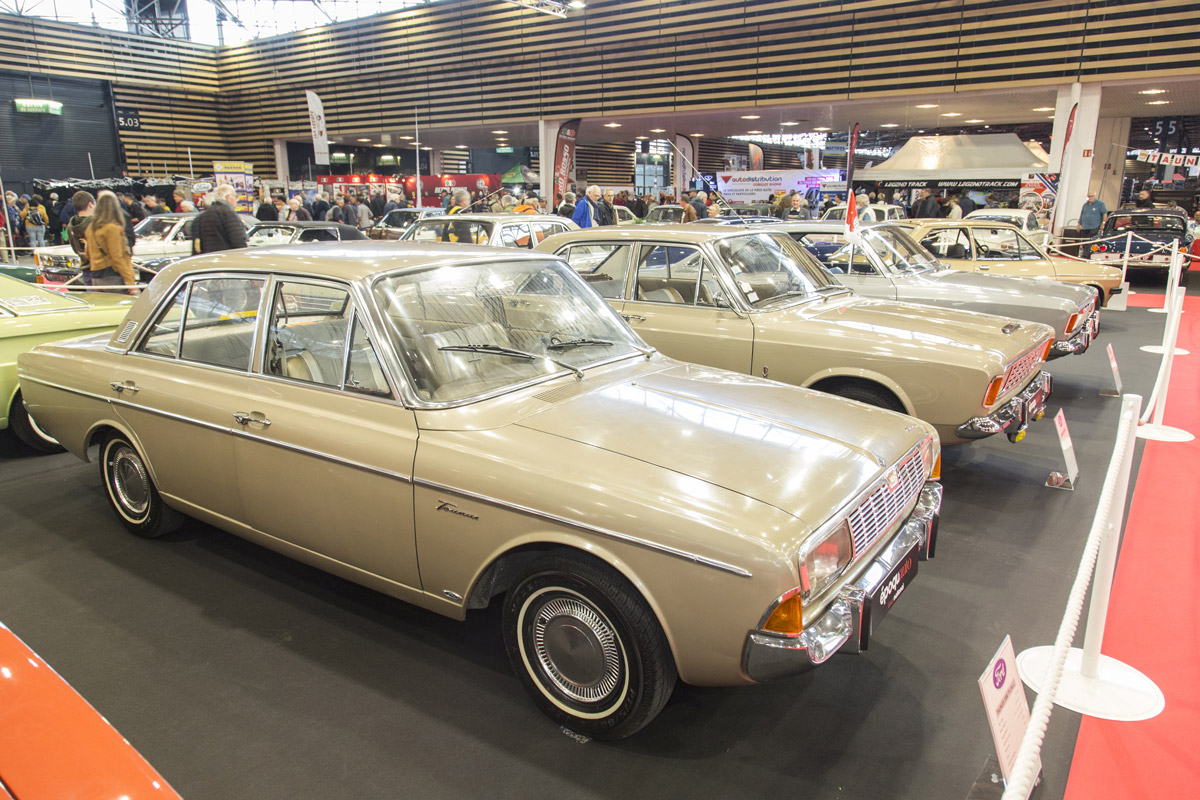 La principale marque à l’honneur était Ford avec une très belle exposition de modèles européens, dont ces Taunus 20M allemandes