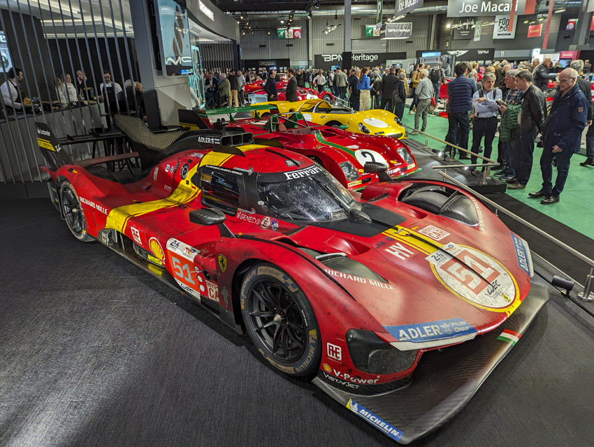 Une exposition de Ferrari de très haut niveau chez Richard Mille avec en vedette la gagnante des 24 Heures du Mans 2023