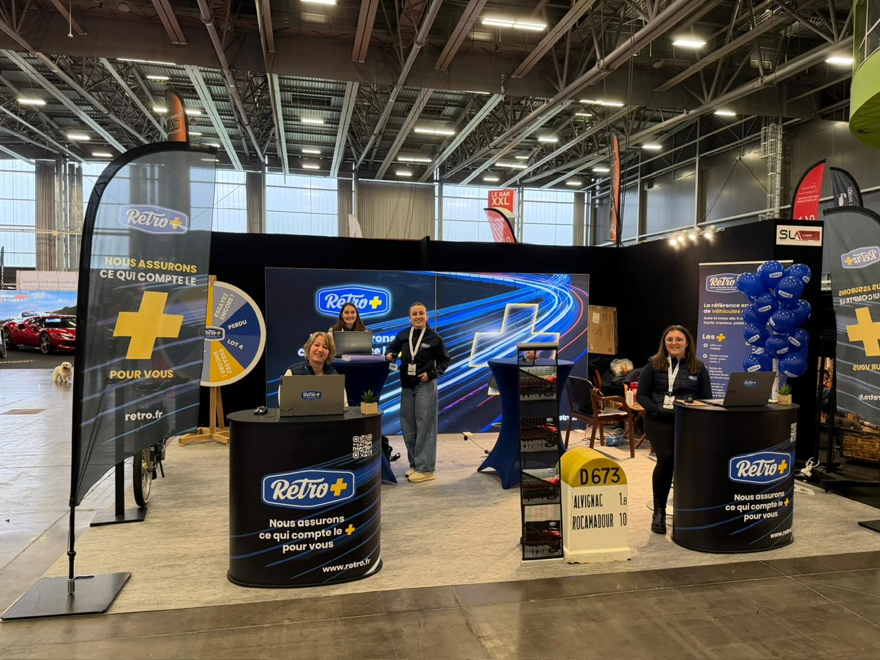 Stand Rétro+ à Historic auto Nantes