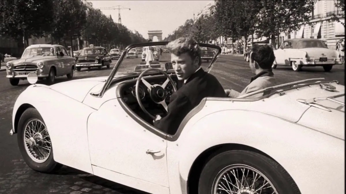 Triumph tr3 Johnny Hallyday