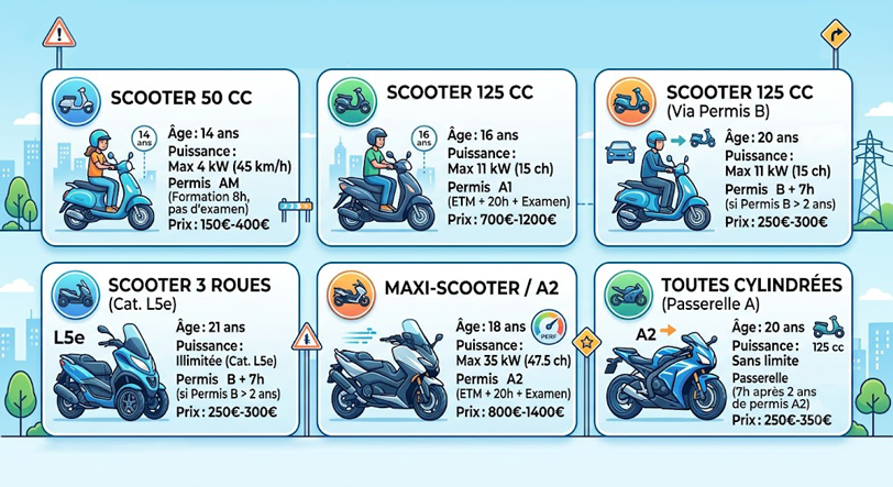 Quel permis pour quel scooter ?